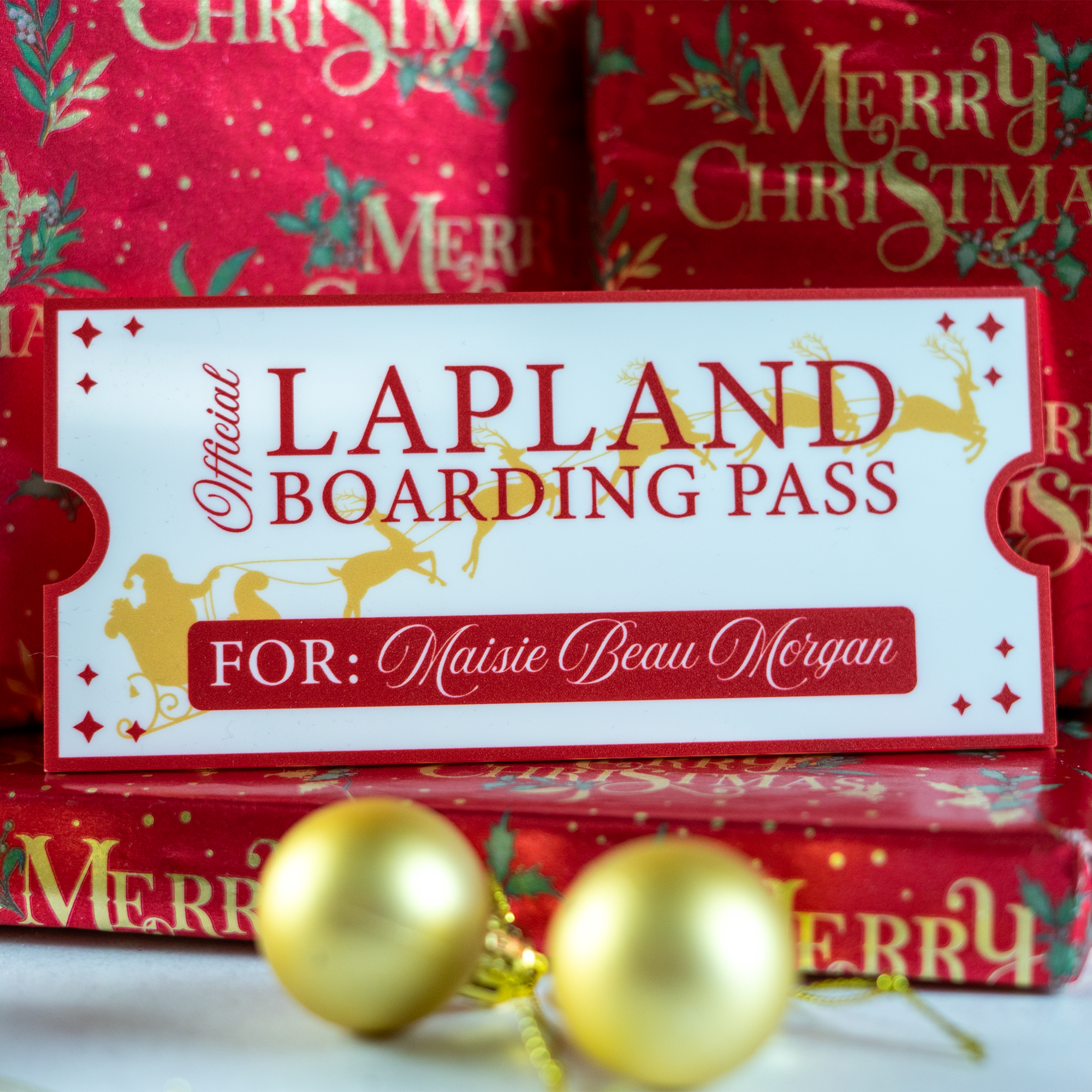 Personalised Lapland Ticket/Boarding Pass