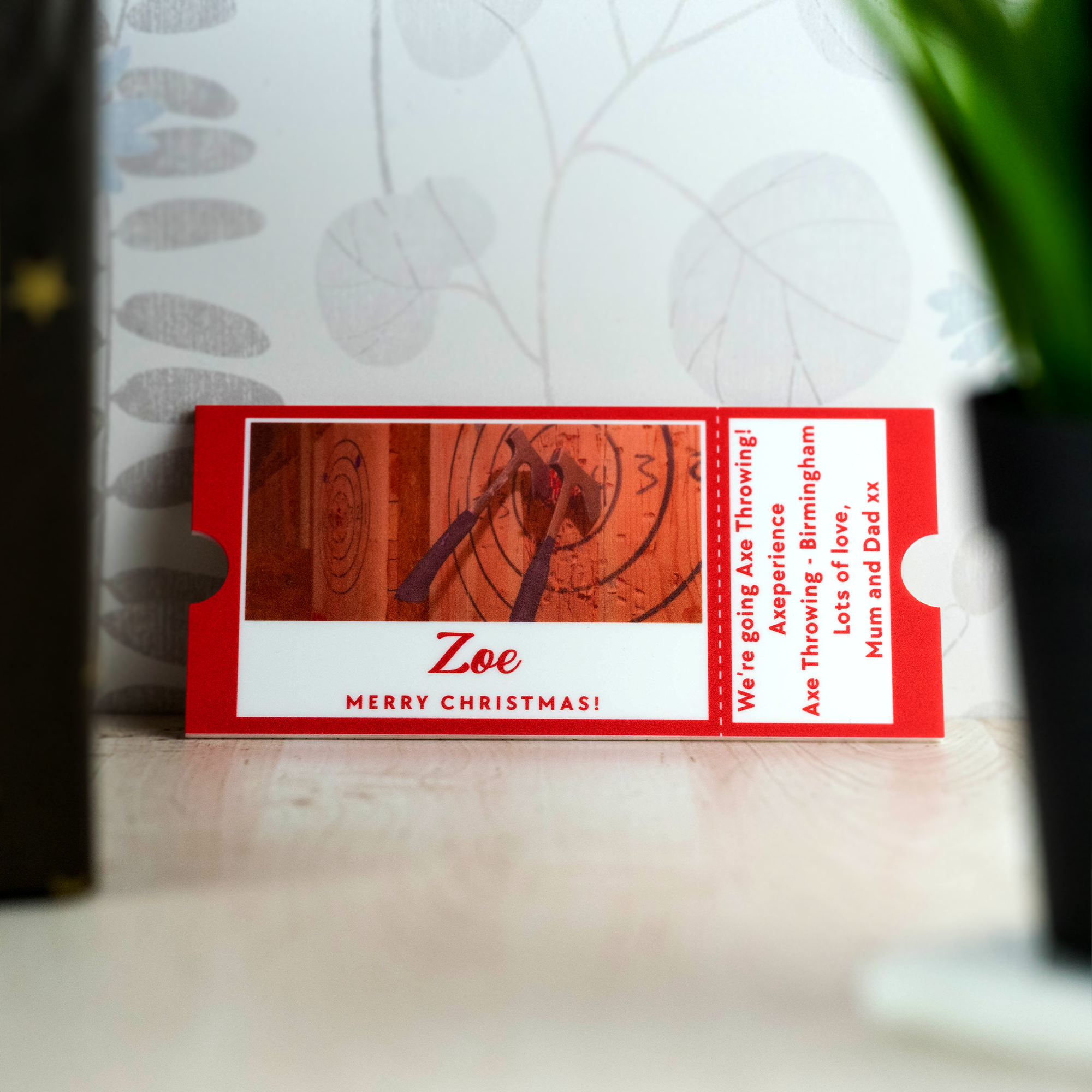 Personalised Printed Gift Ticket