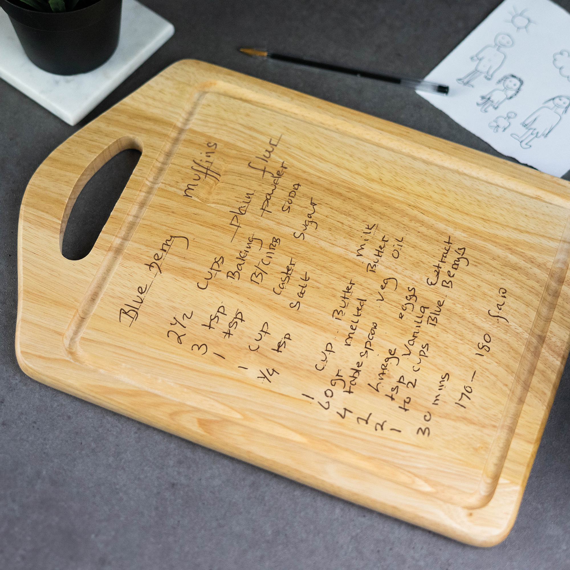 Engraved Custom Handwriting Handle Board