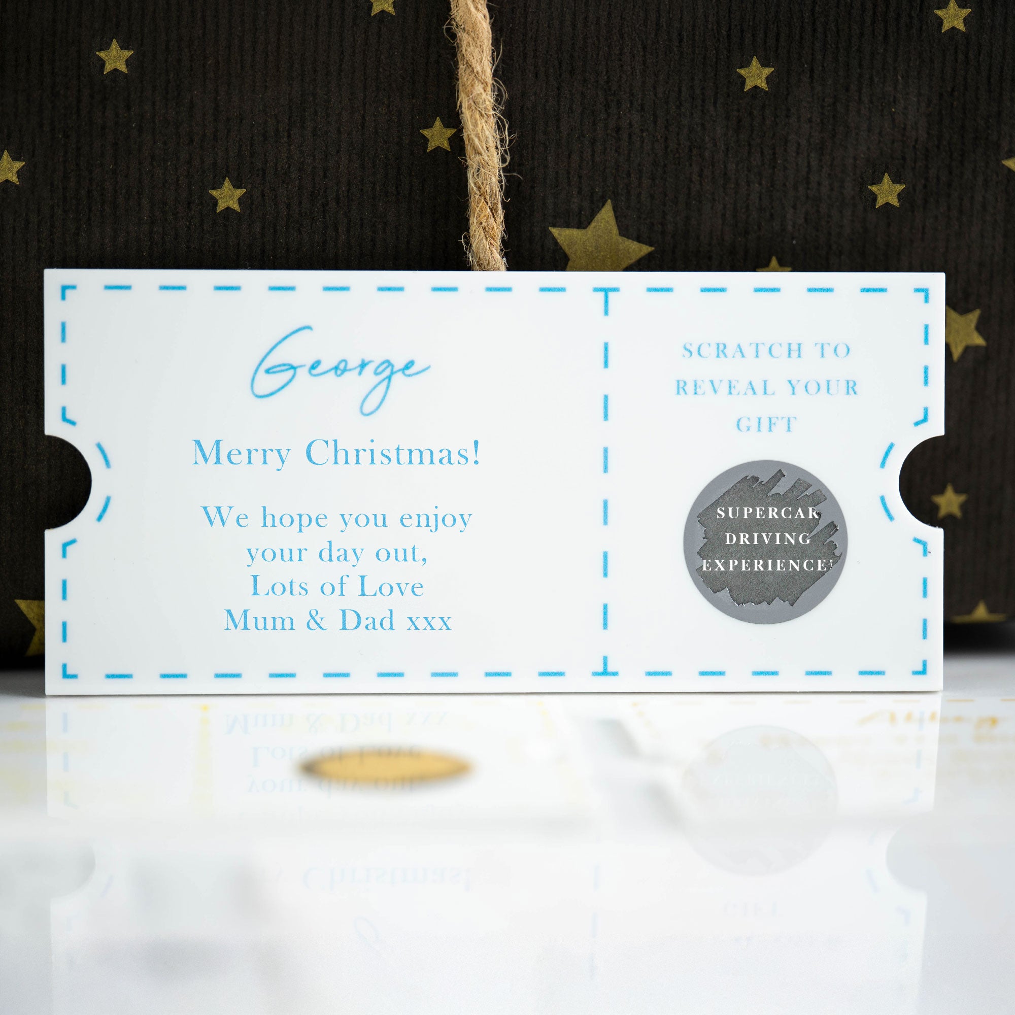 Personalised Printed Scratch to Reveal Gift Ticket