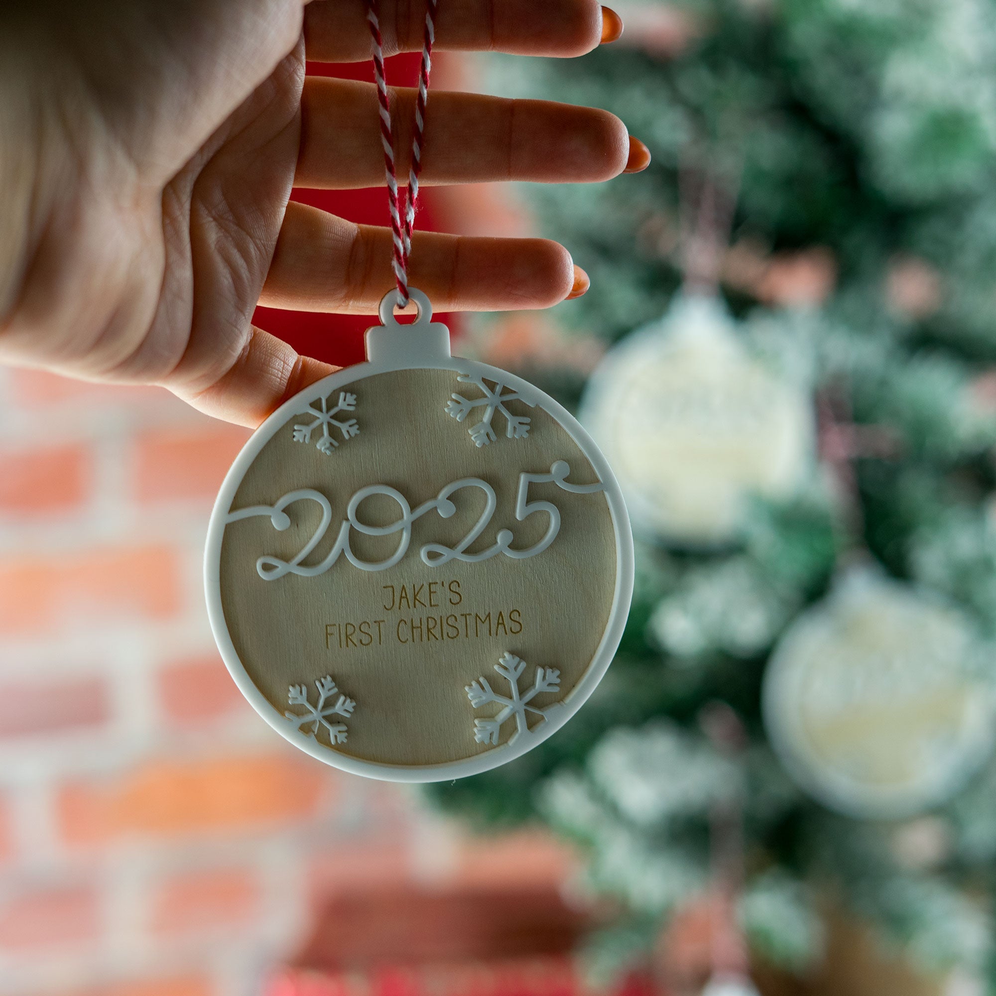 Personalised Engraved 3D 2025 Bauble