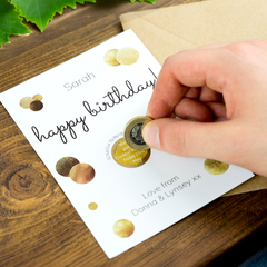 Personalised Printed Birthday Scratch Card , Reveal your gift idea