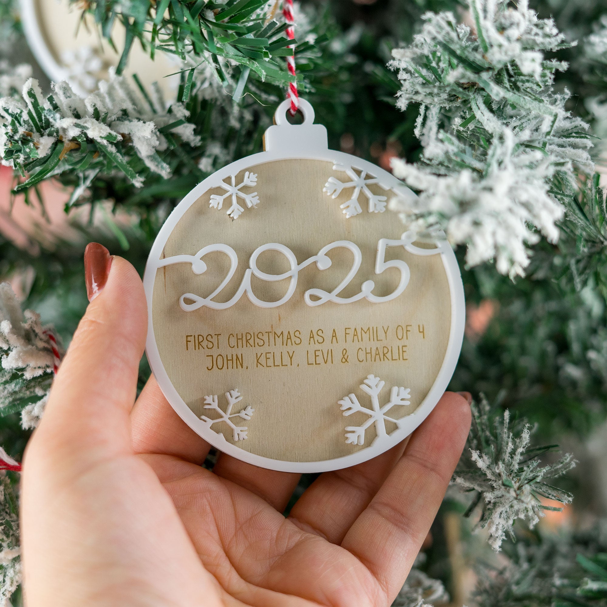 Personalised Engraved 3D 2025 Bauble