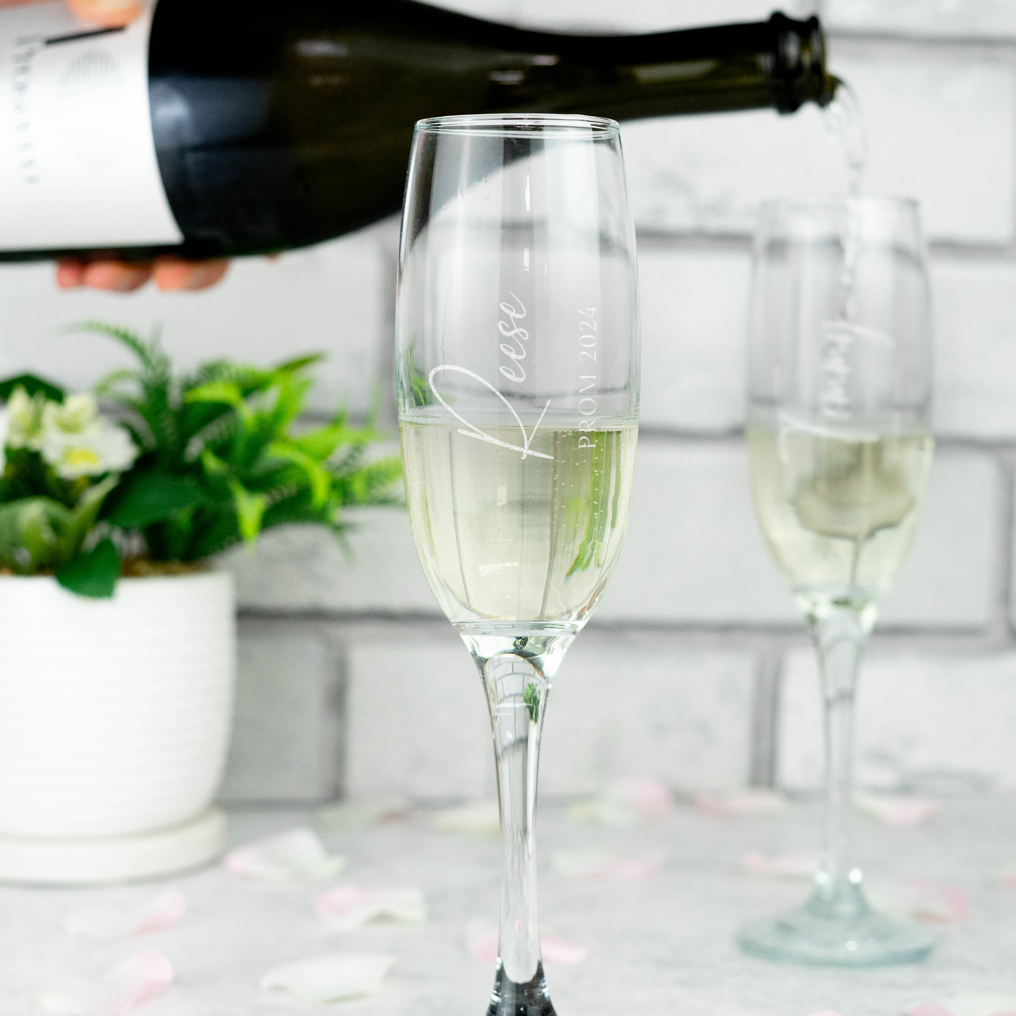 Personalised Prom Champagne Flute