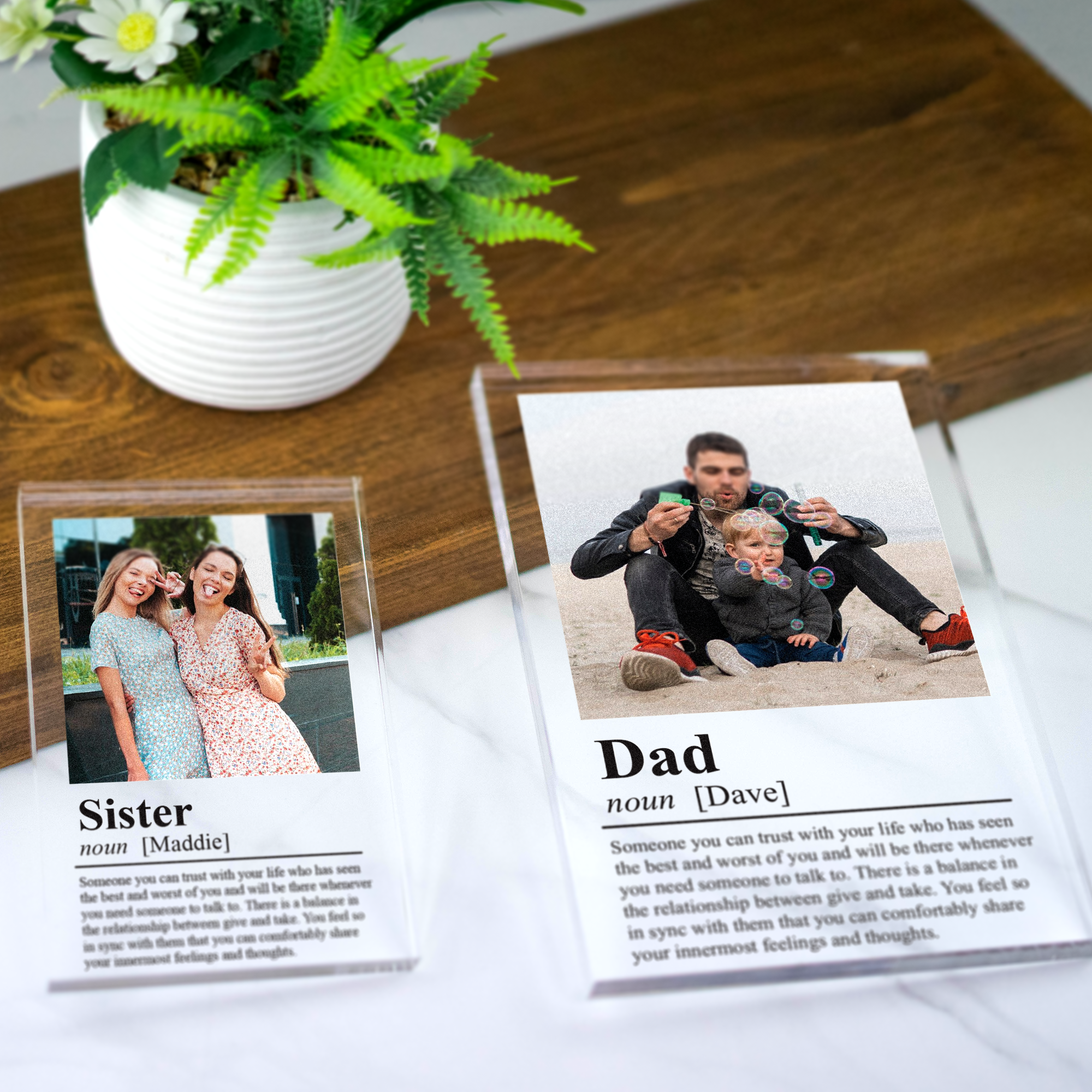 Personalised Dictionary Definition Photo Block