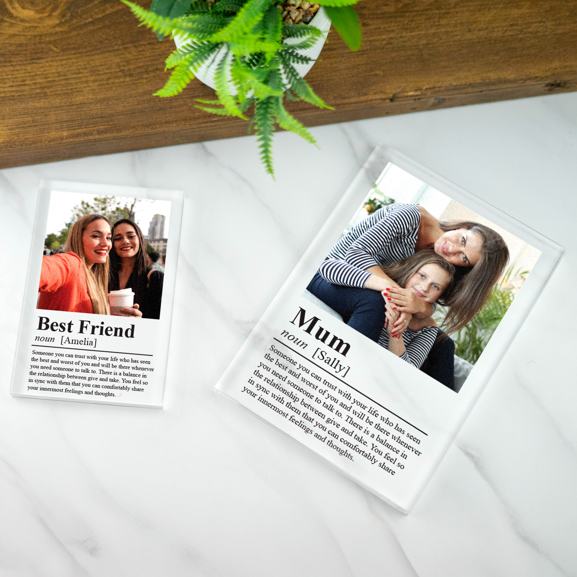 Personalised Dictionary Definition Photo Block