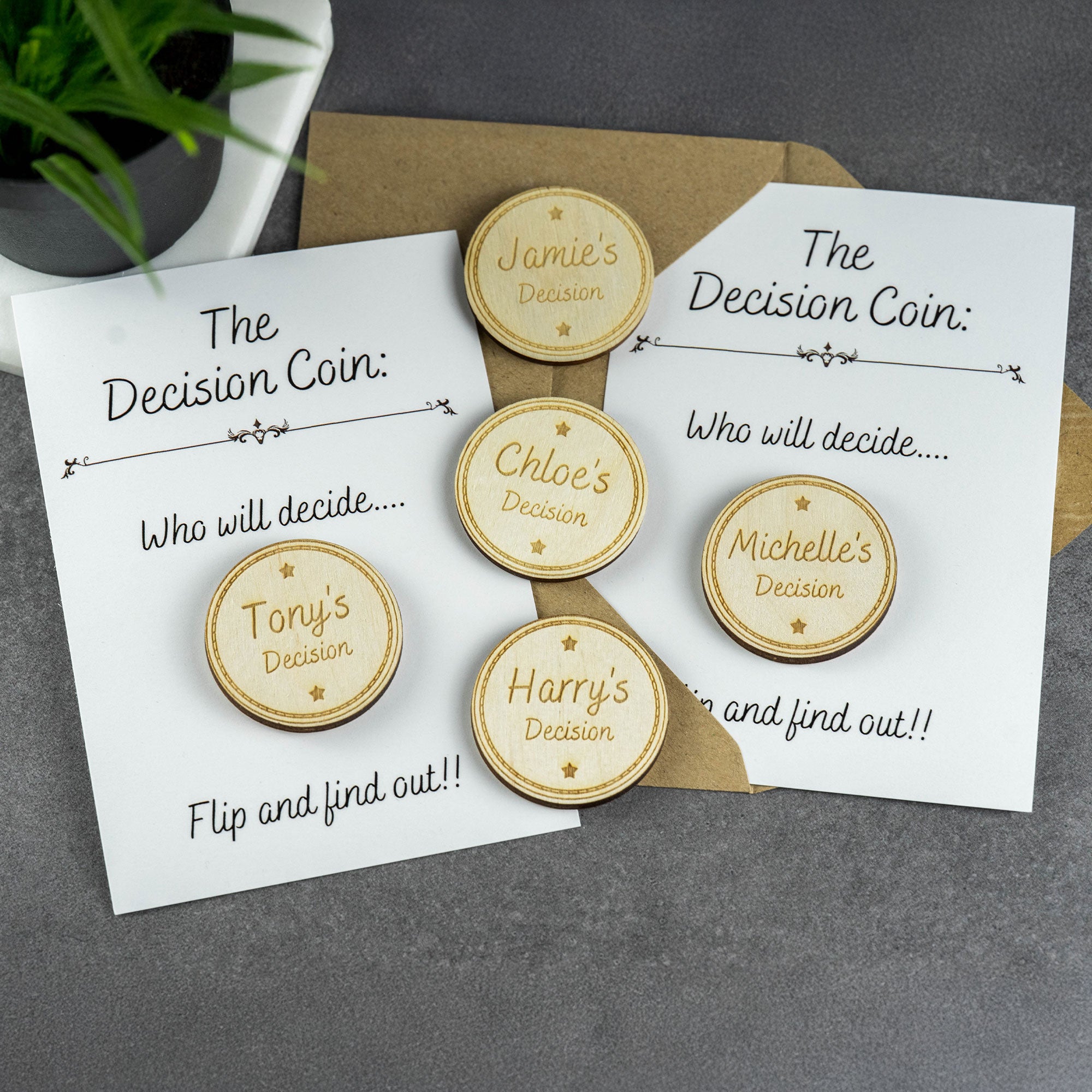 Personalised Engraved Decision Coin