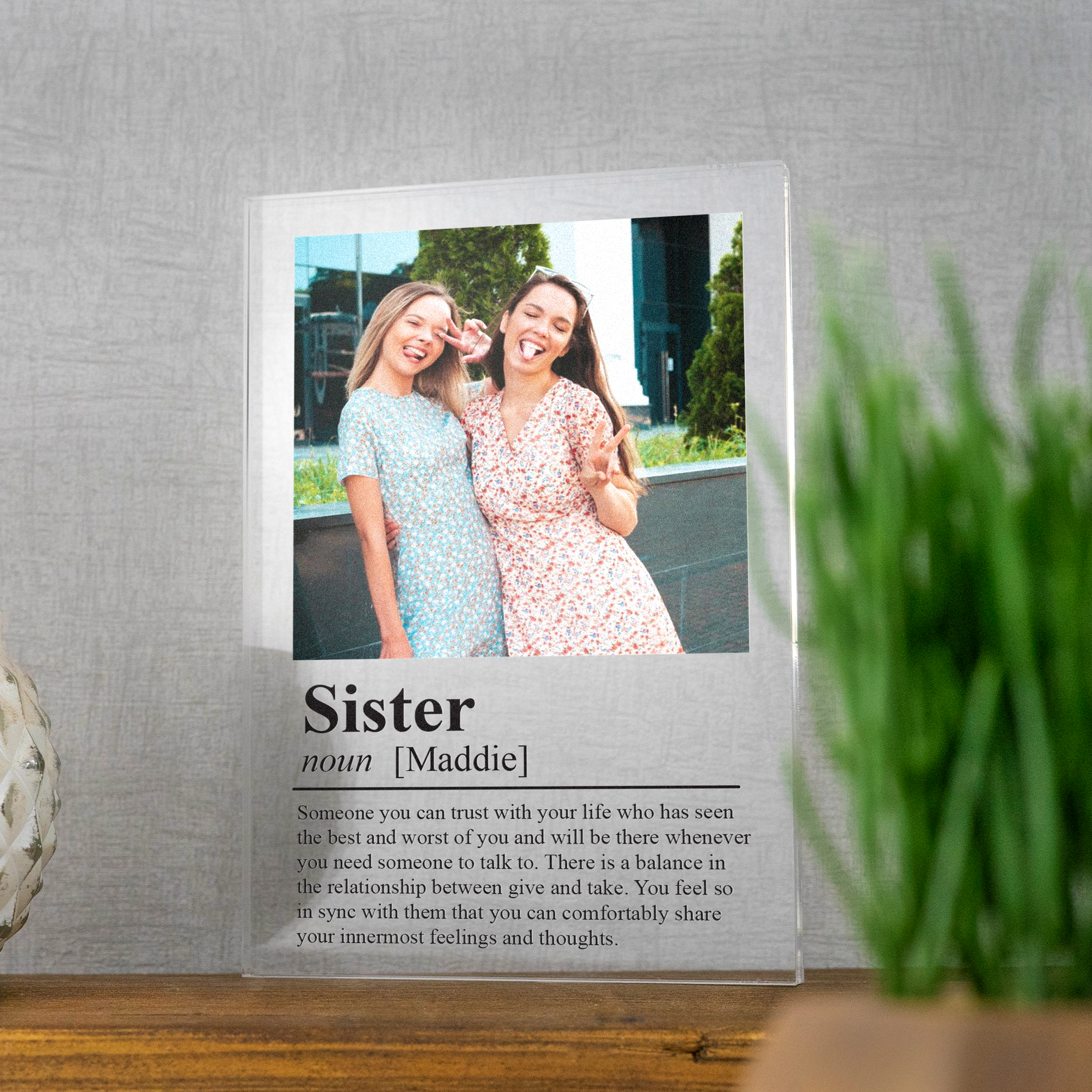 Personalised Dictionary Definition Photo Block