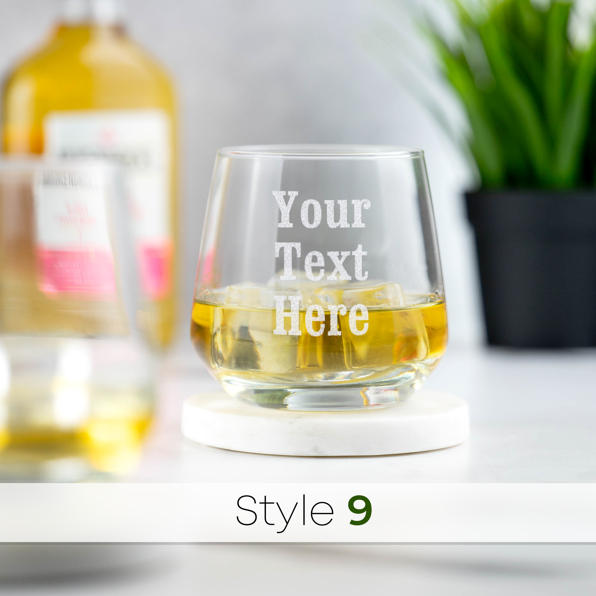 Personalised Engraved Angled Whiskey Glass