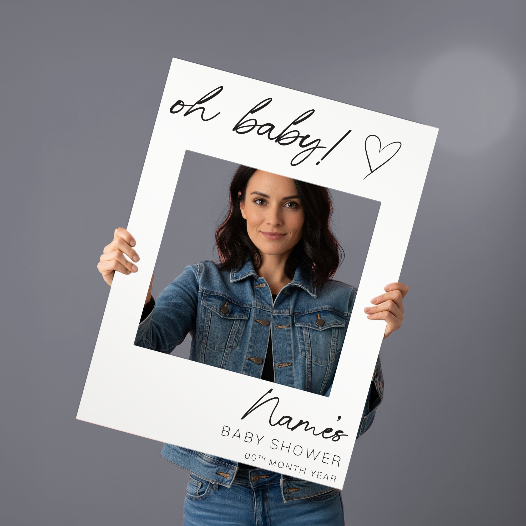 Customisable Baby Shower Selfie Frame