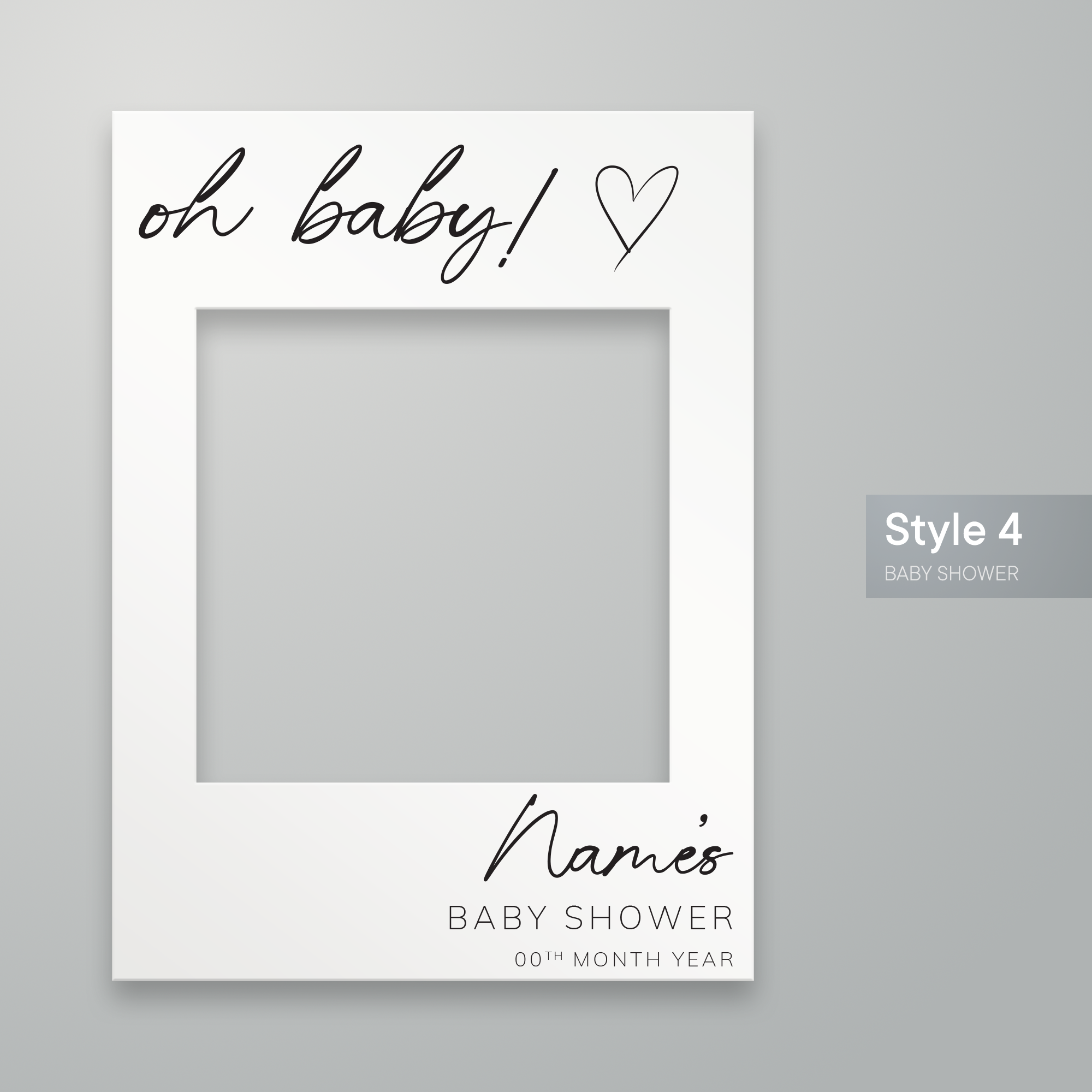 Customisable Baby Shower Selfie Frame