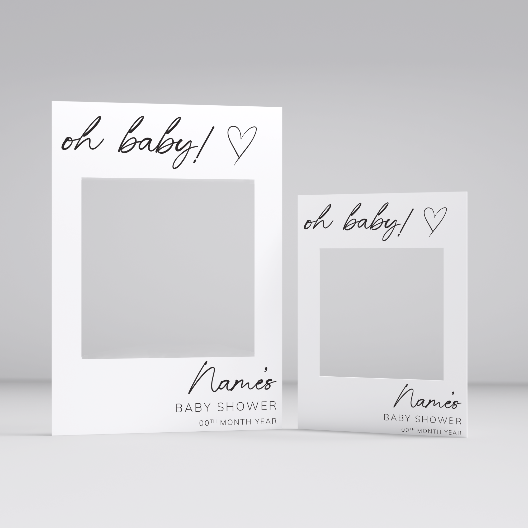 Customisable Baby Shower Selfie Frame