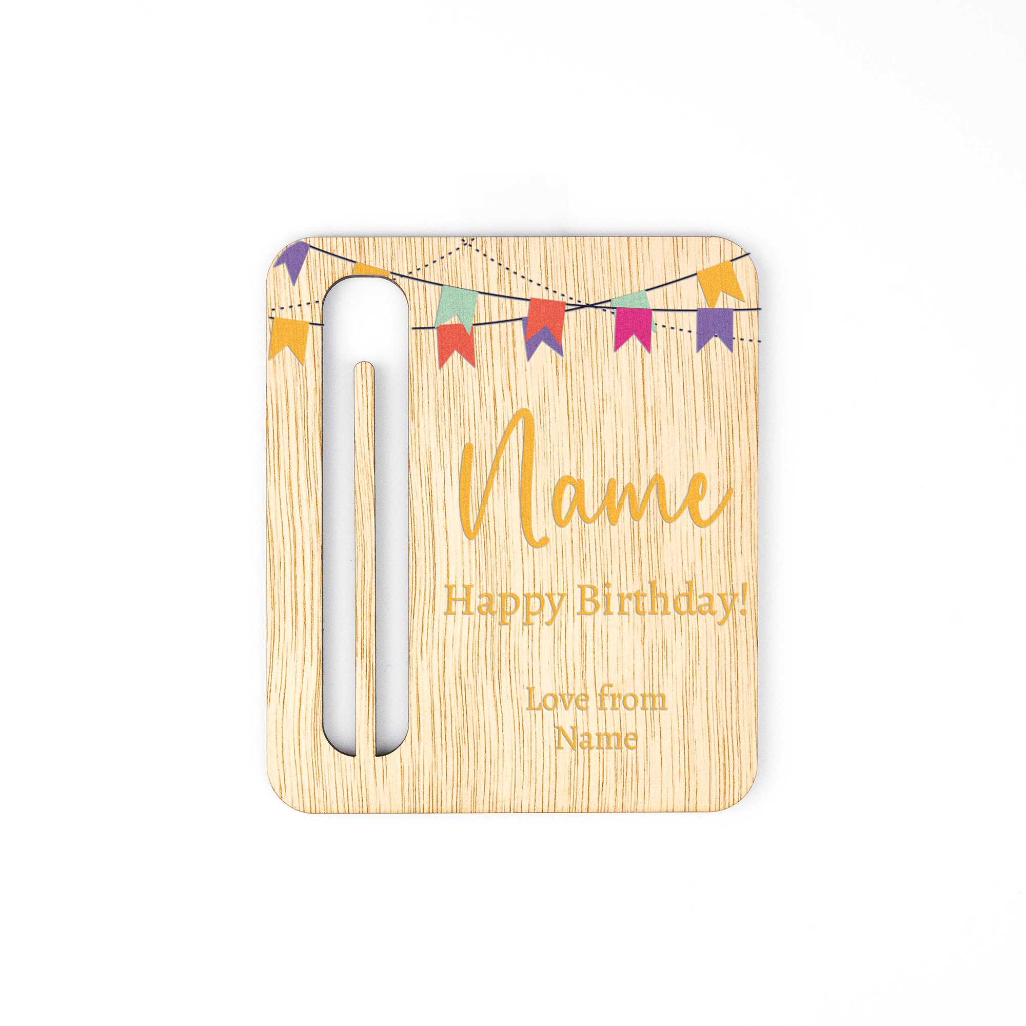 Personalised Printed Wooden Money Holder