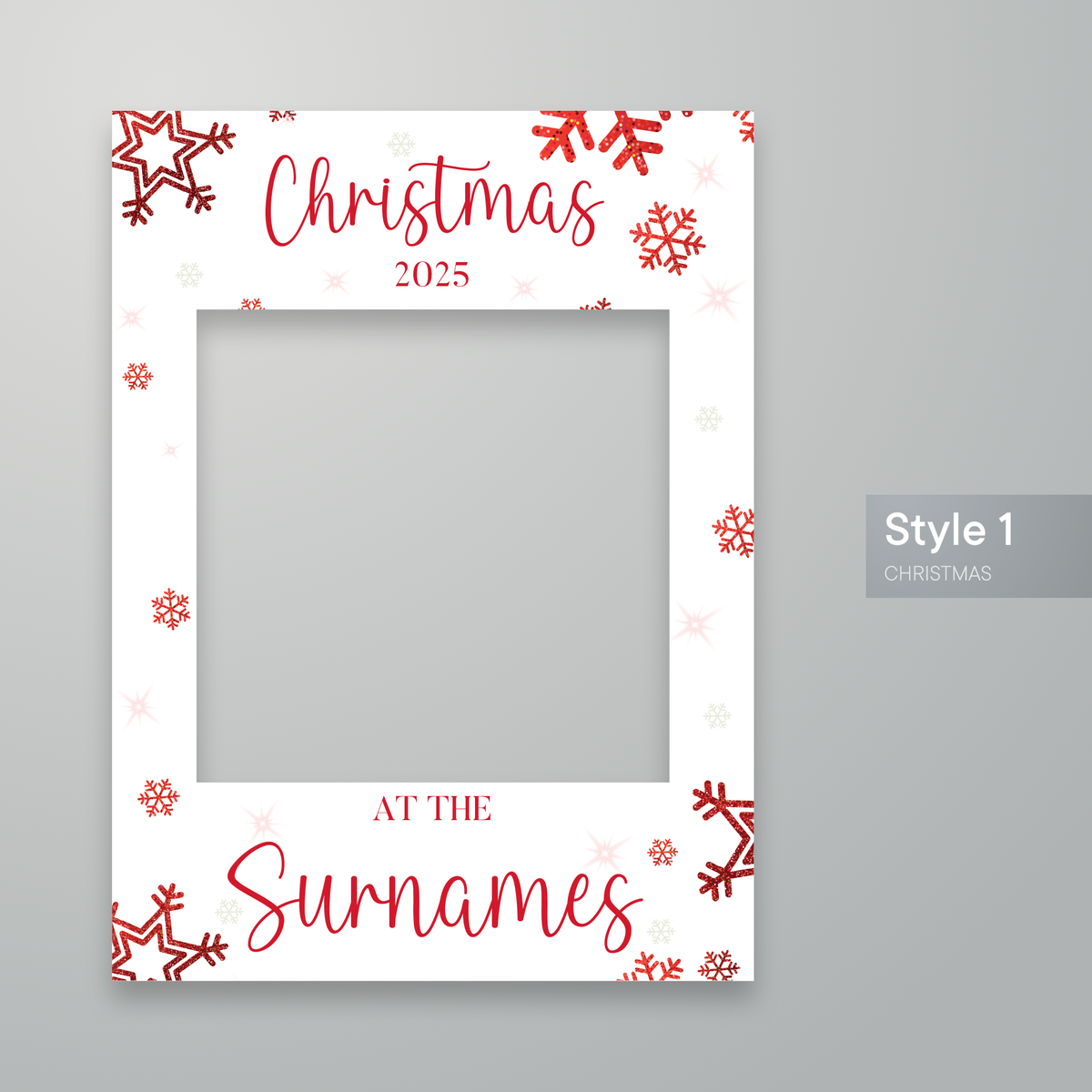 Customisable Christmas Selfie Frame
