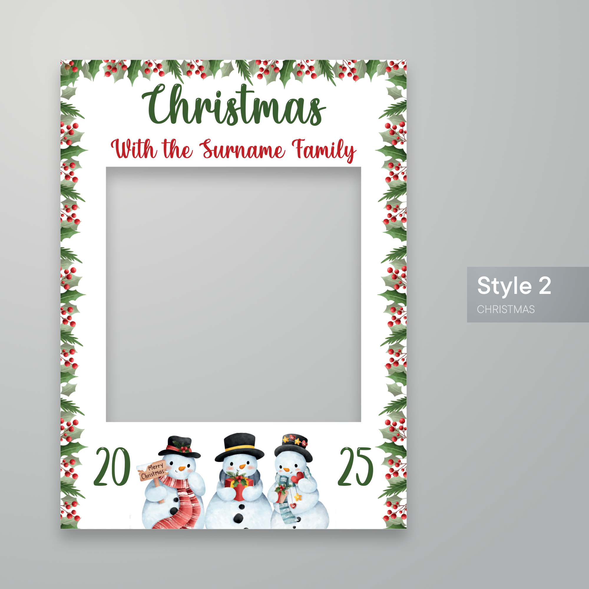 Customisable Christmas Selfie Frame