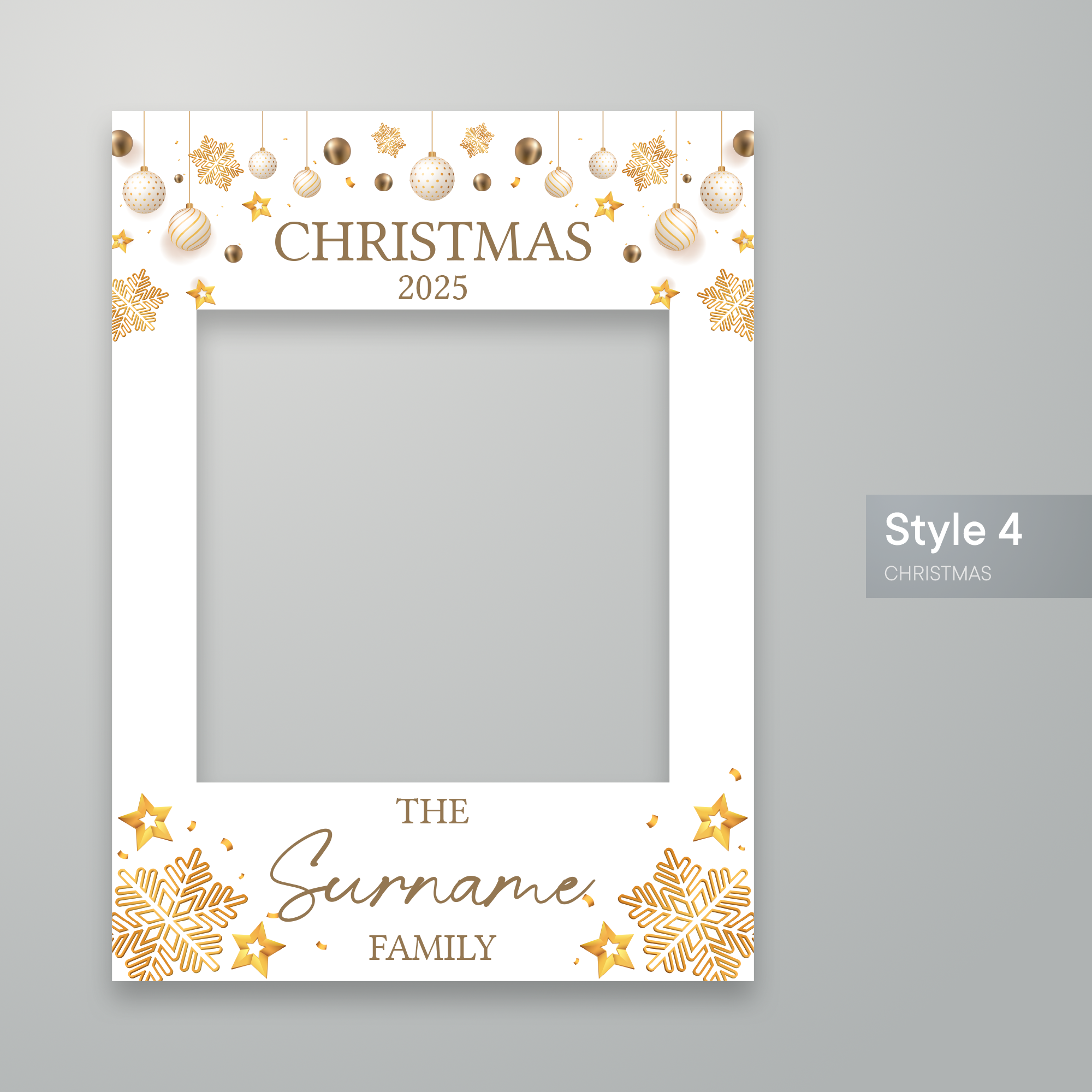 Customisable Christmas Selfie Frame