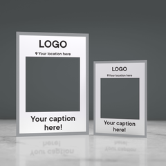 Customisable Selfie Frame Bespoke Corporate Own Logo Business effect