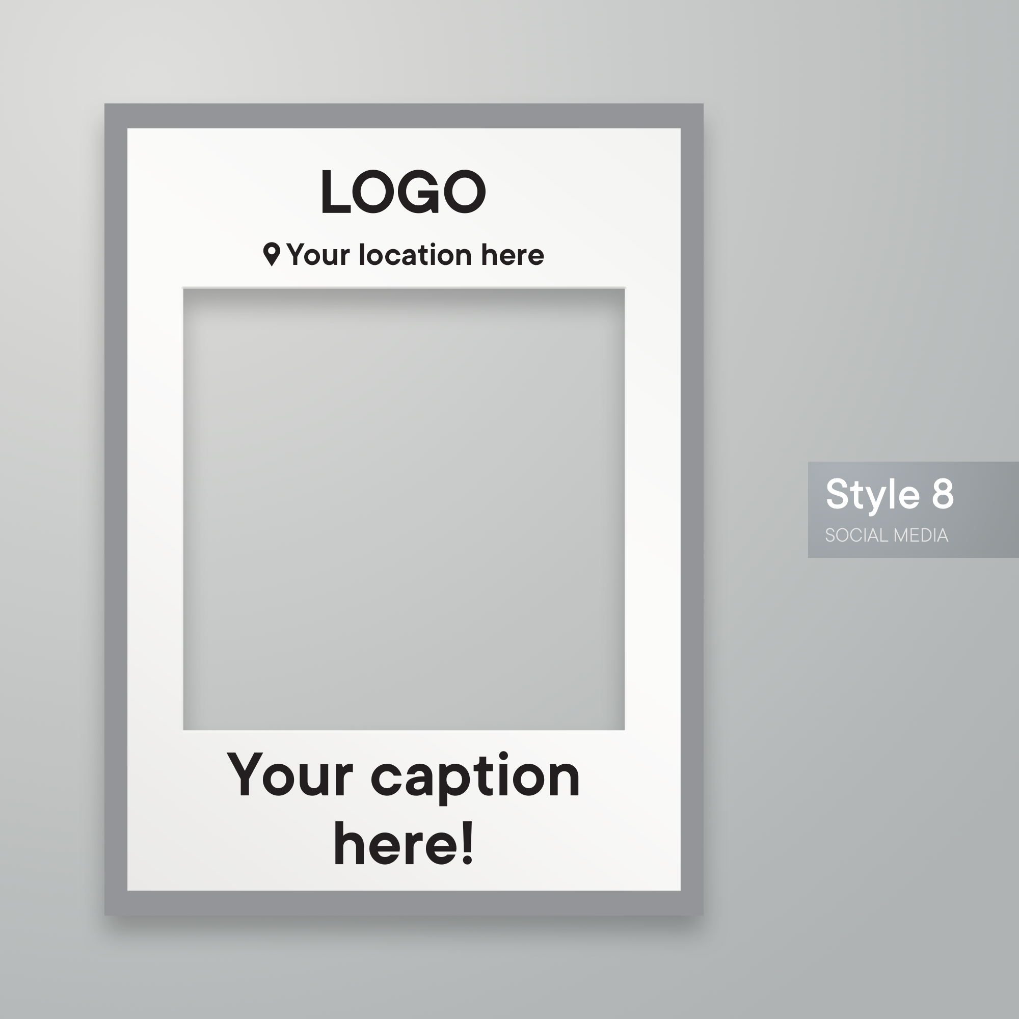 Customisable Selfie Frame Bespoke Corporate Own Logo Business effect