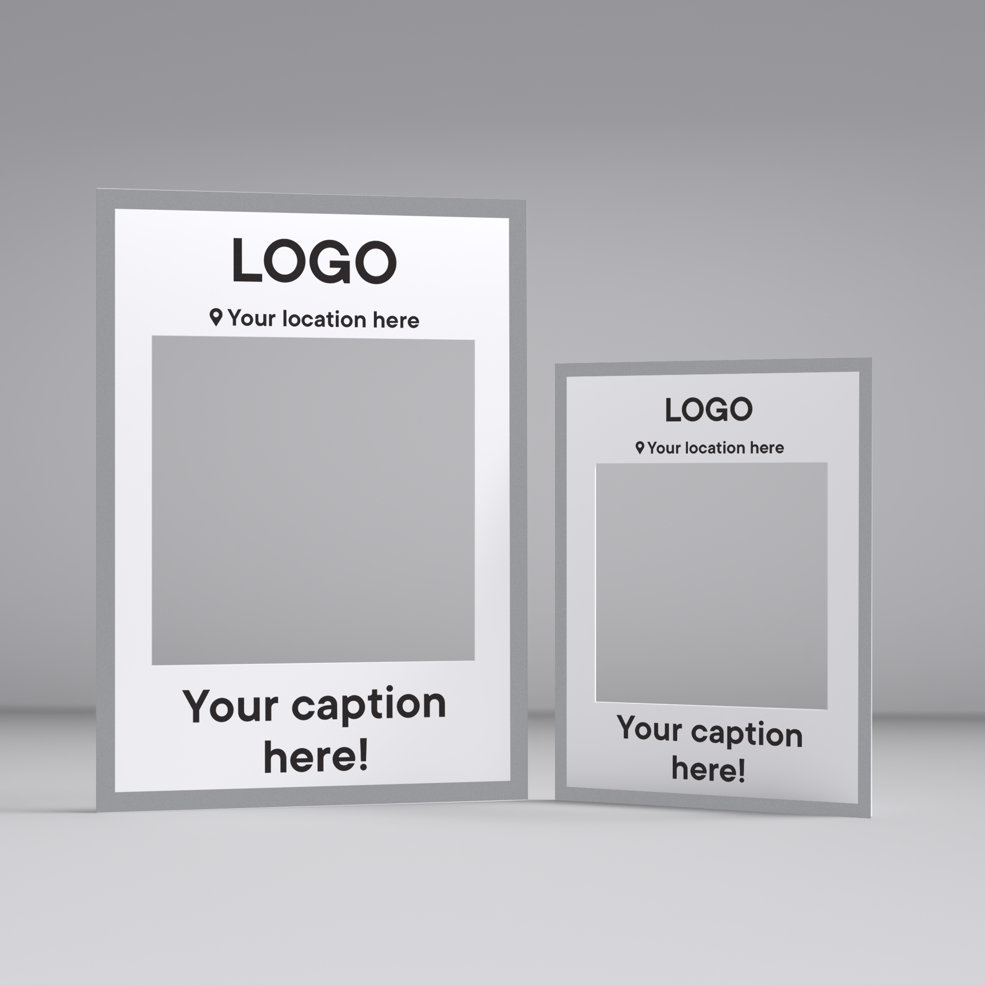 Customisable Selfie Frame Bespoke Corporate Own Logo Business effect