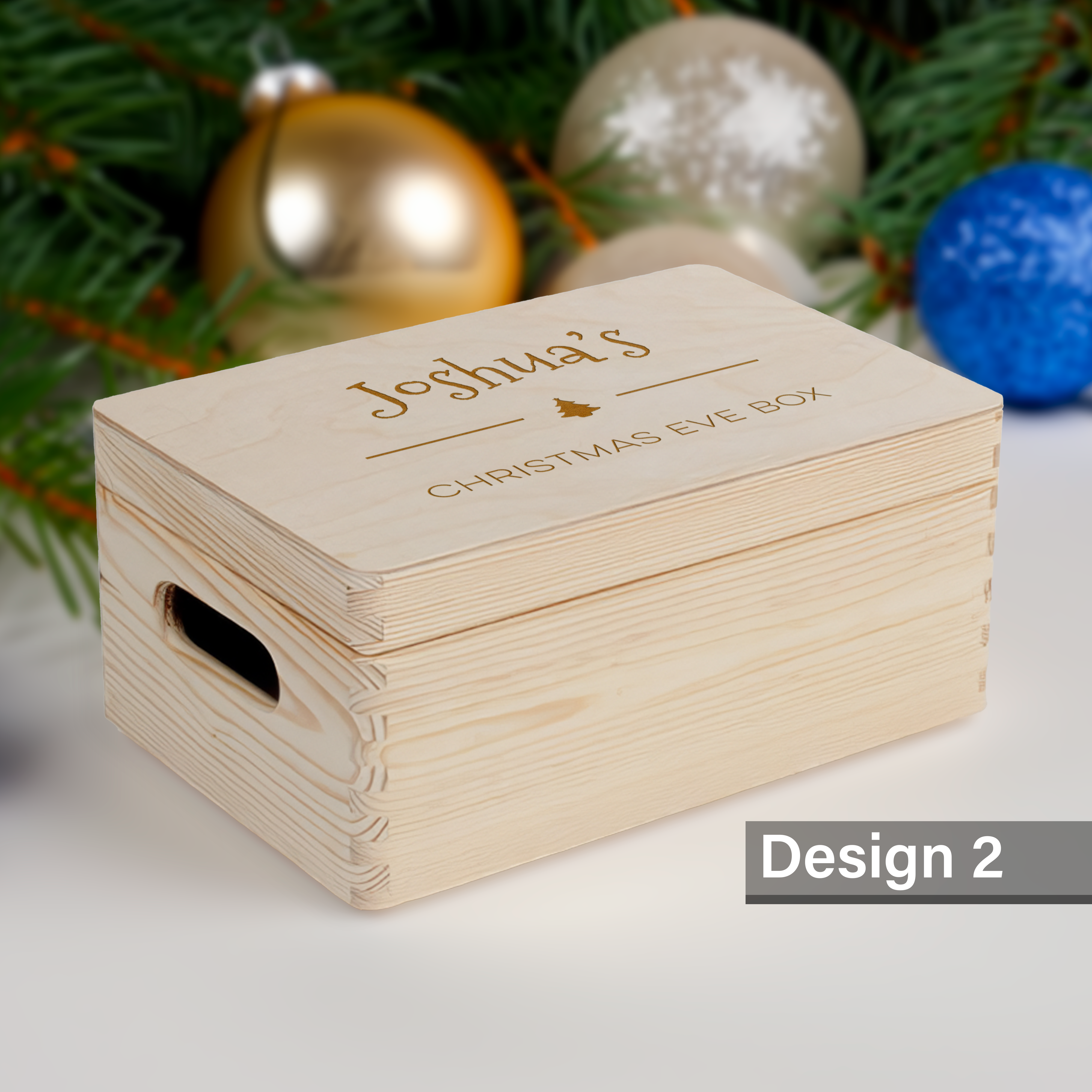 Personalised Engraved Large Christmas Eve Box