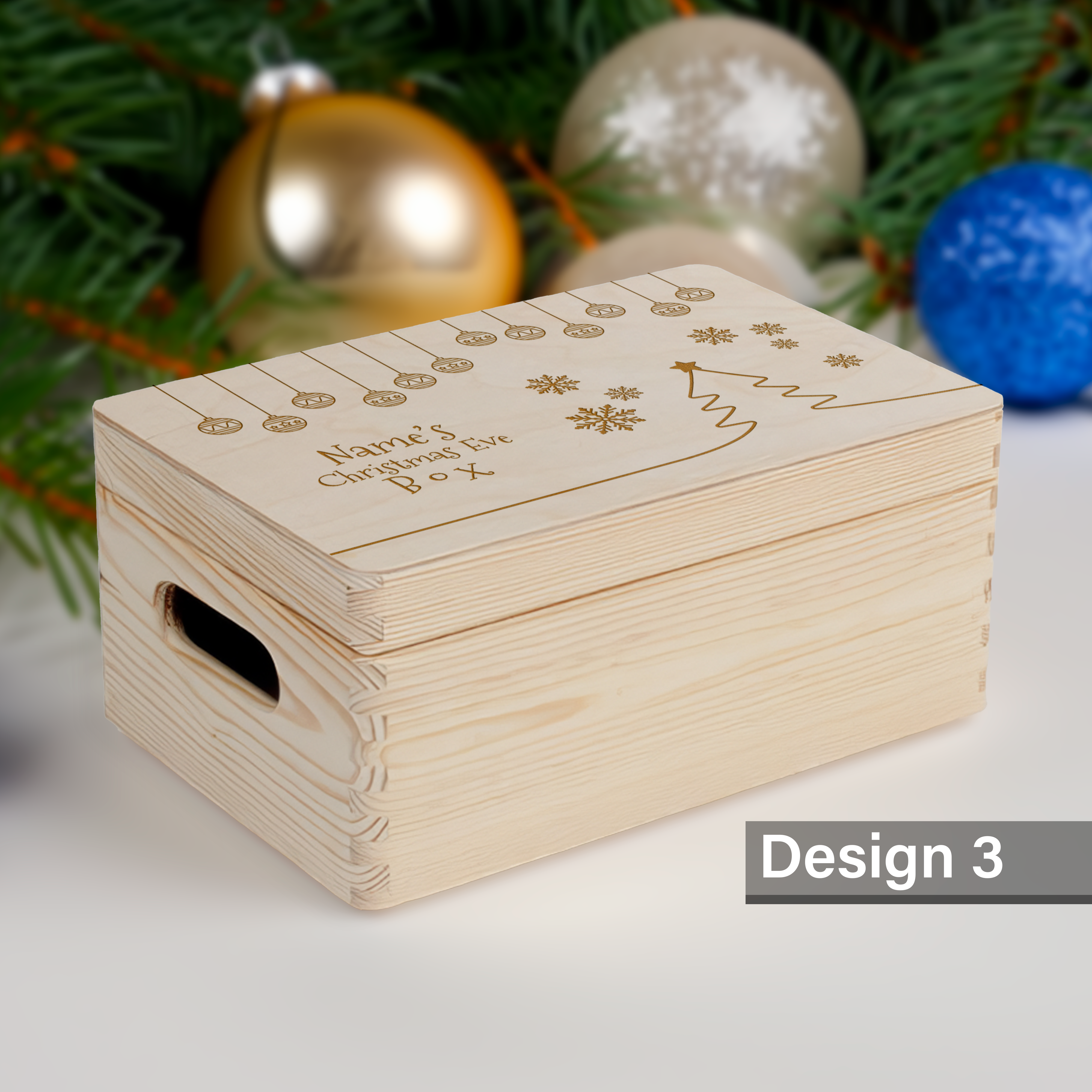 Personalised Engraved Large Christmas Eve Box