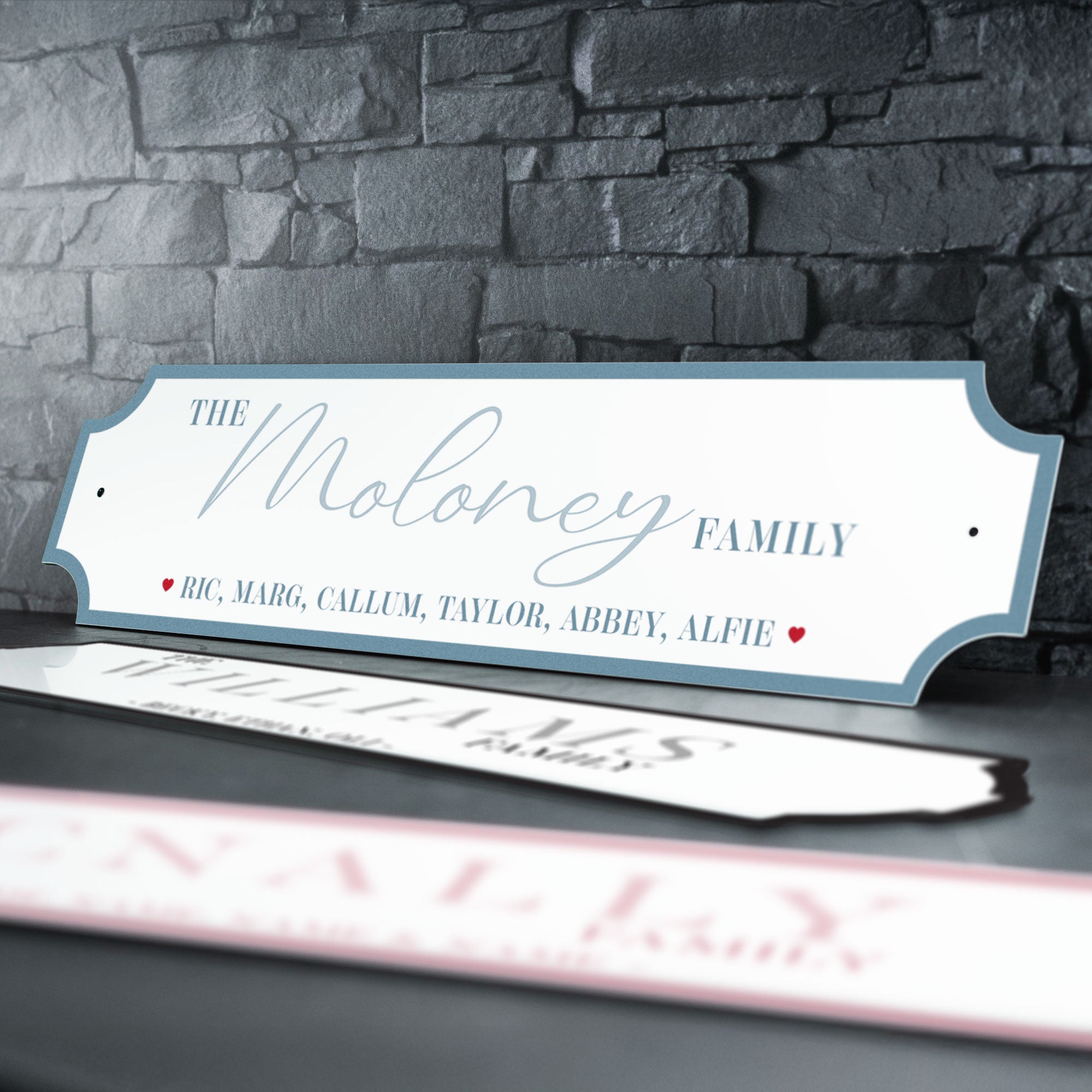 Personalised Printed Surname Metal Street Sign