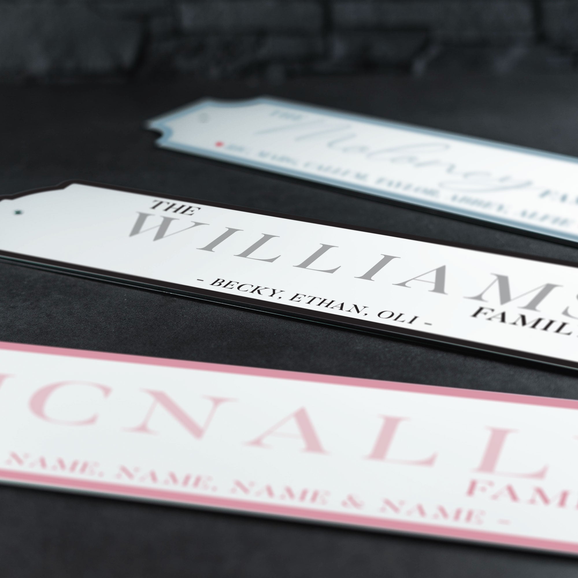Personalised Printed Surname Metal Street Sign