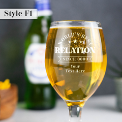 Personalised Engraved Father's Day Stemmed Beer Glass