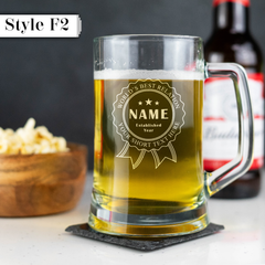 Personalised Engraved Father's Day Beer Tankard