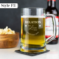 Personalised Engraved Father's Day Beer Tankard