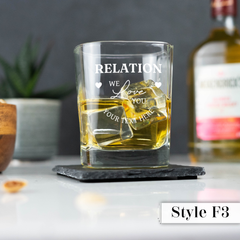 Personalised Engraved Father's Day Square Whiskey Glass