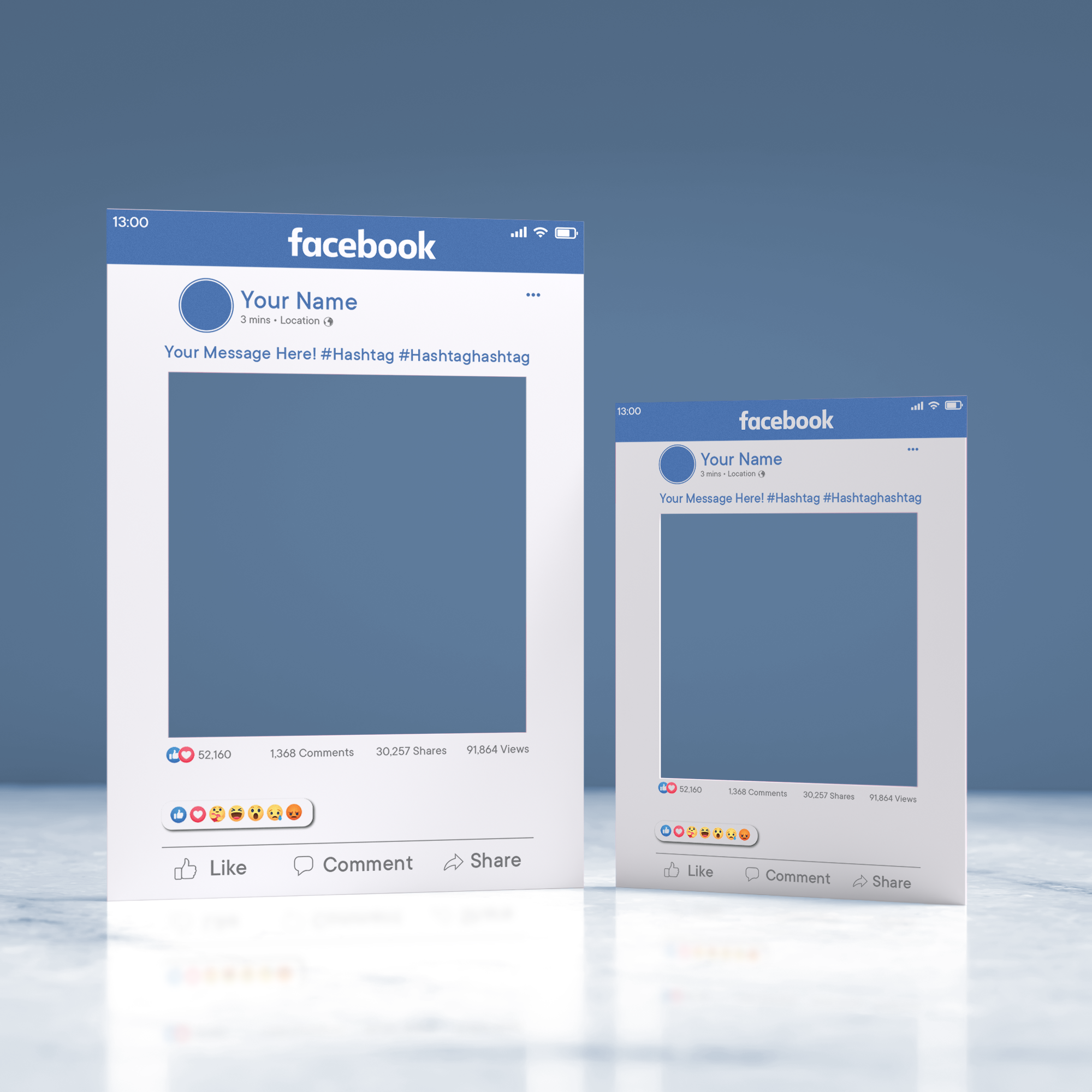 Customisable Social Media Selfie Frame; Facebook, Instagram, TikTok, LinkedIn, Twitter X,