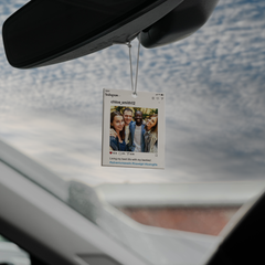 Personalised Instagram Photo Car Ornament Hanging Car Polaroid