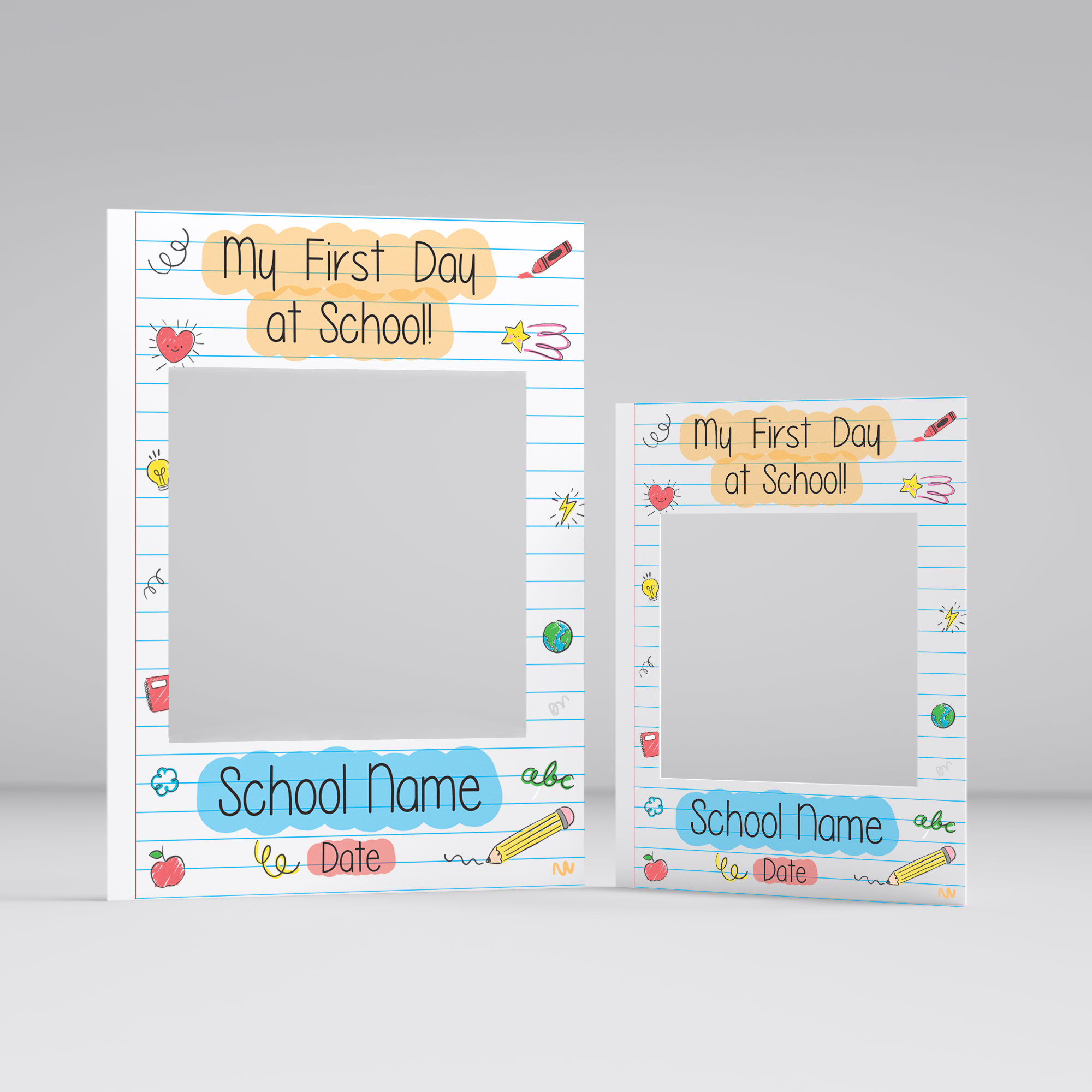 Customisable First Day at School Selfie Frame