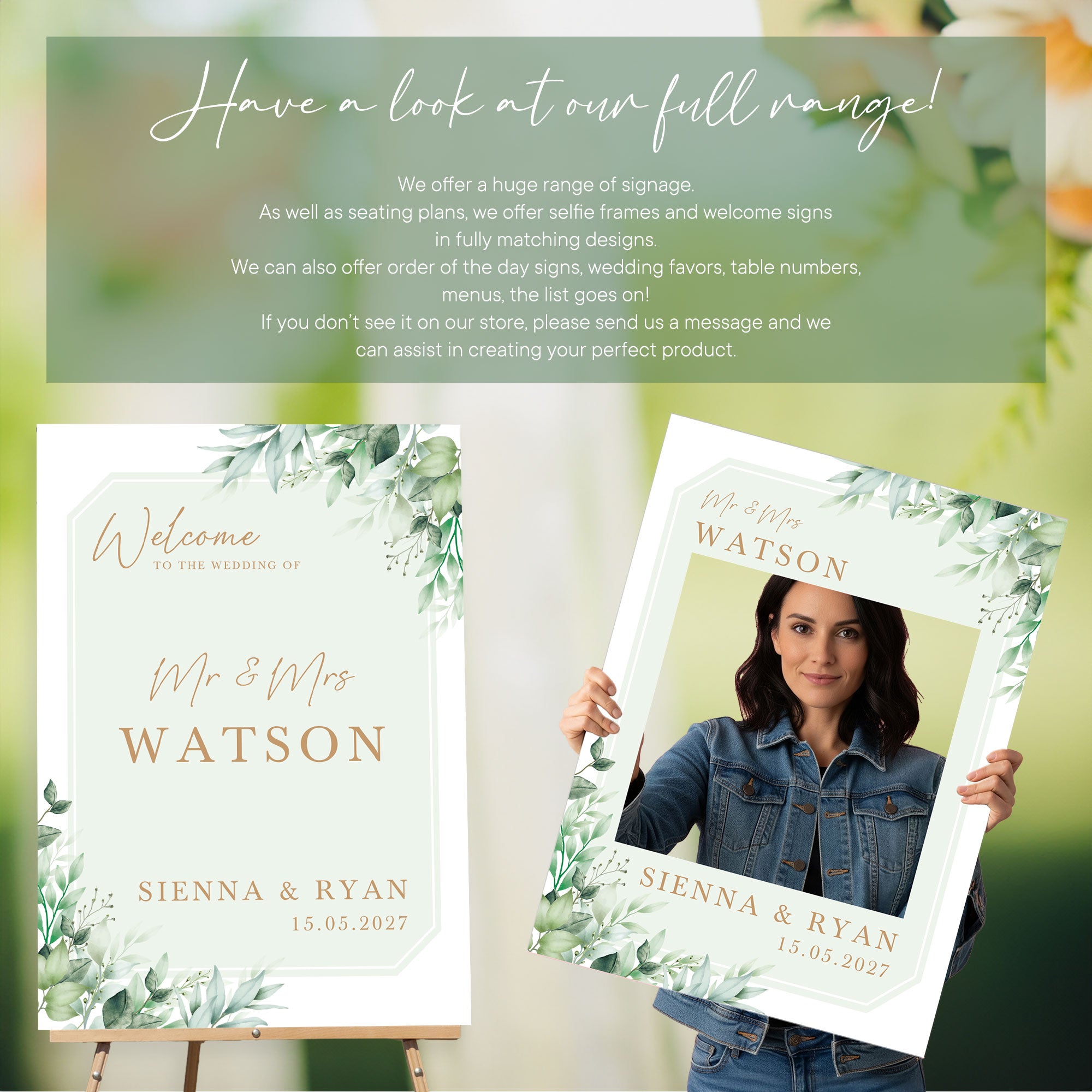 Personalised Printed Wedding Seating Plan