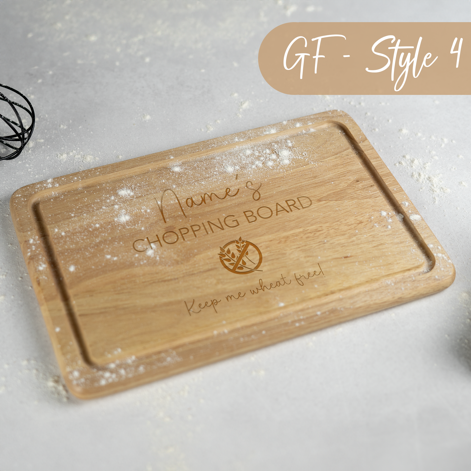 Personalised Engraved Gluten Free Chopping Board Food Intolerance Celiac Coeliac Board Wheat Free