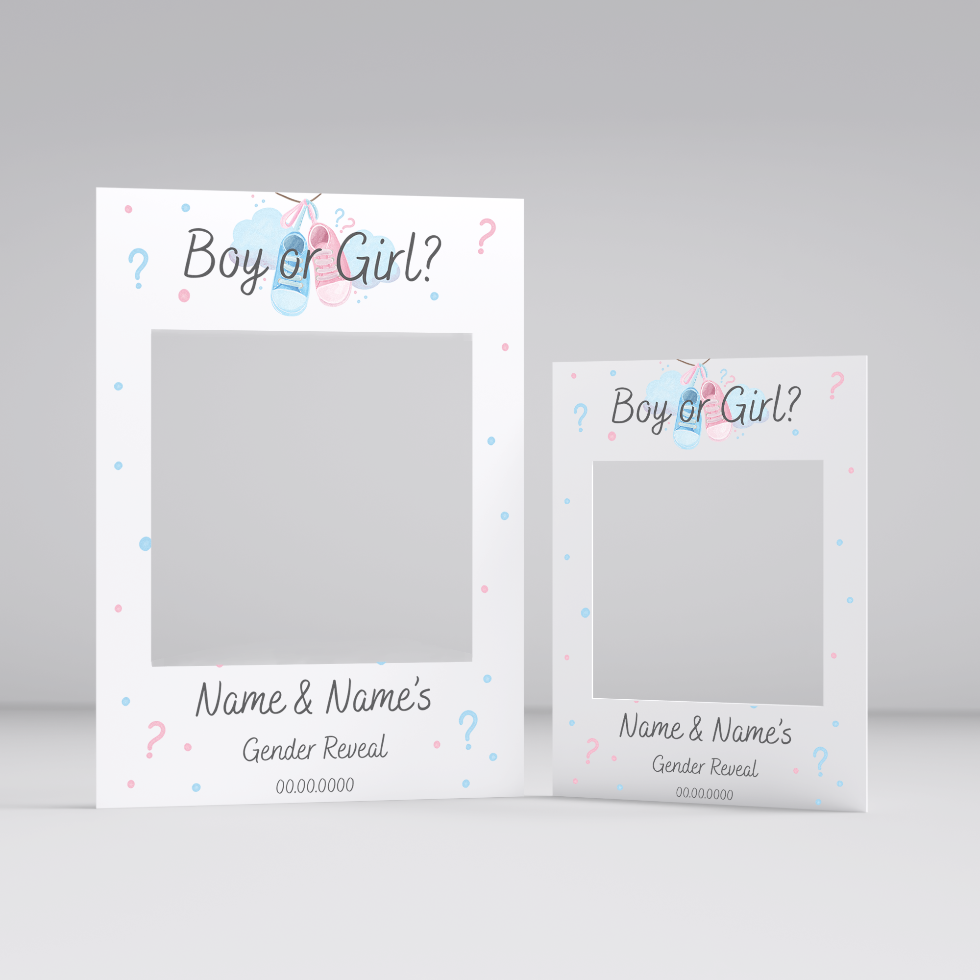 Customisable Gender Reveal Selfie Frame