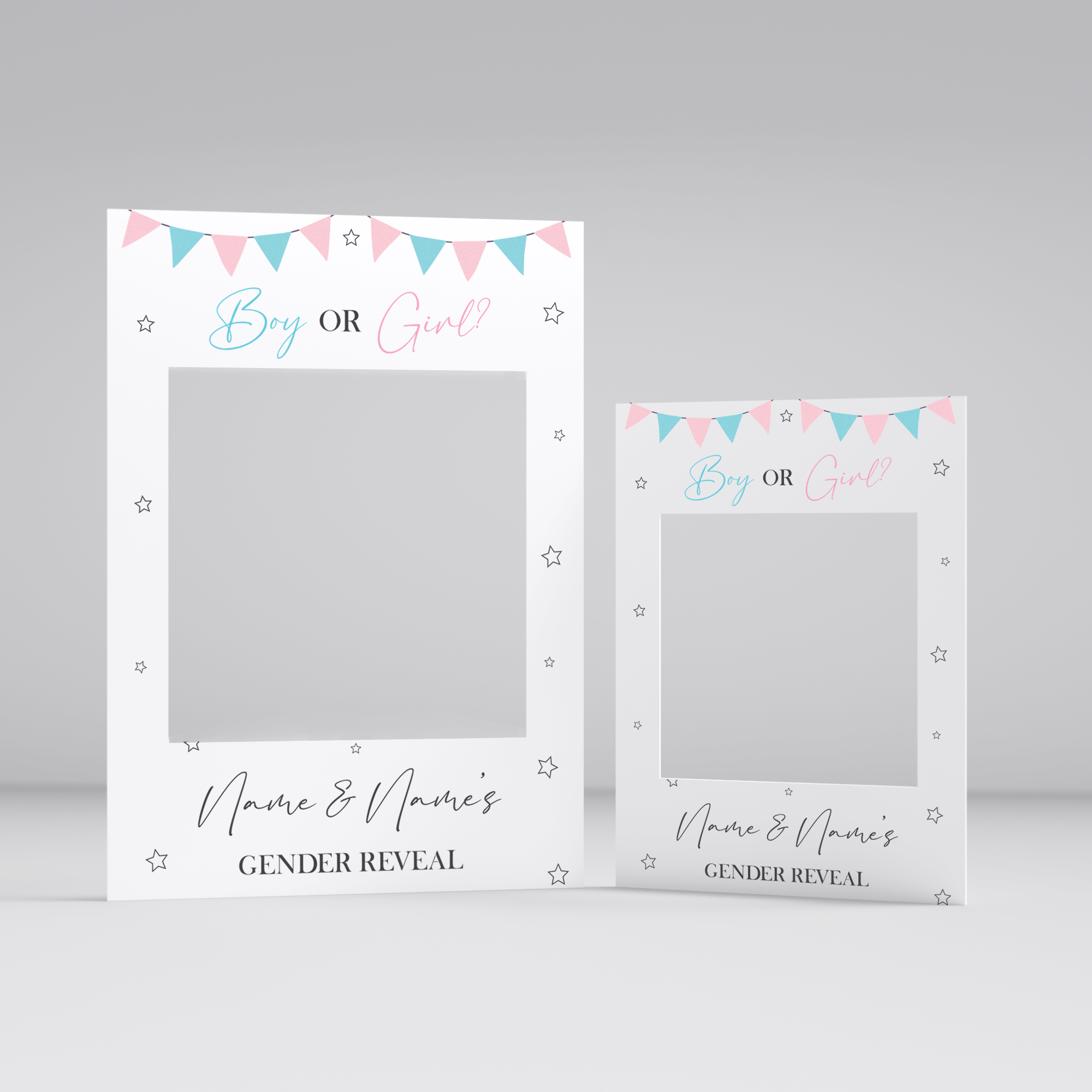 Customisable Gender Reveal Selfie Frame