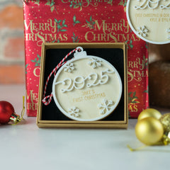 Personalised Engraved 3D 2025 Bauble