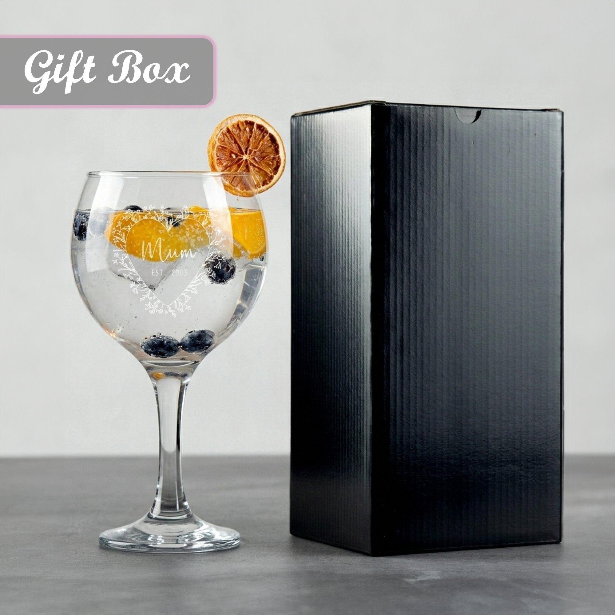 Personalised Engraved Premium Gin Glass