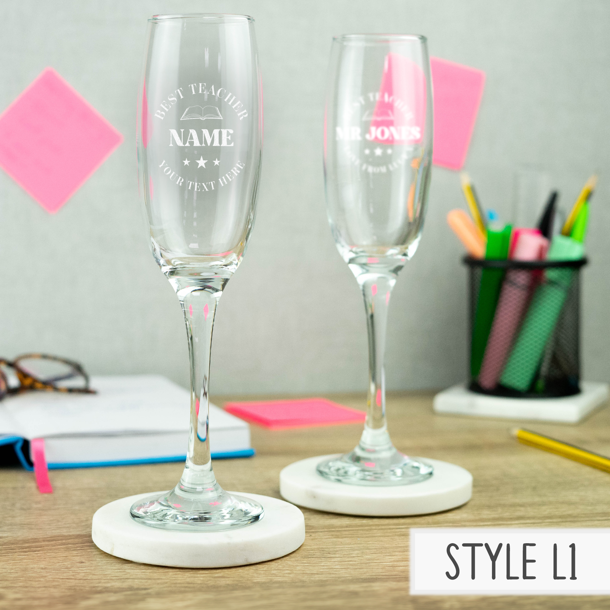 Personalised Engraved Teacher Glass - Pint, Gin, Champagne, Hiball and Glass Mug