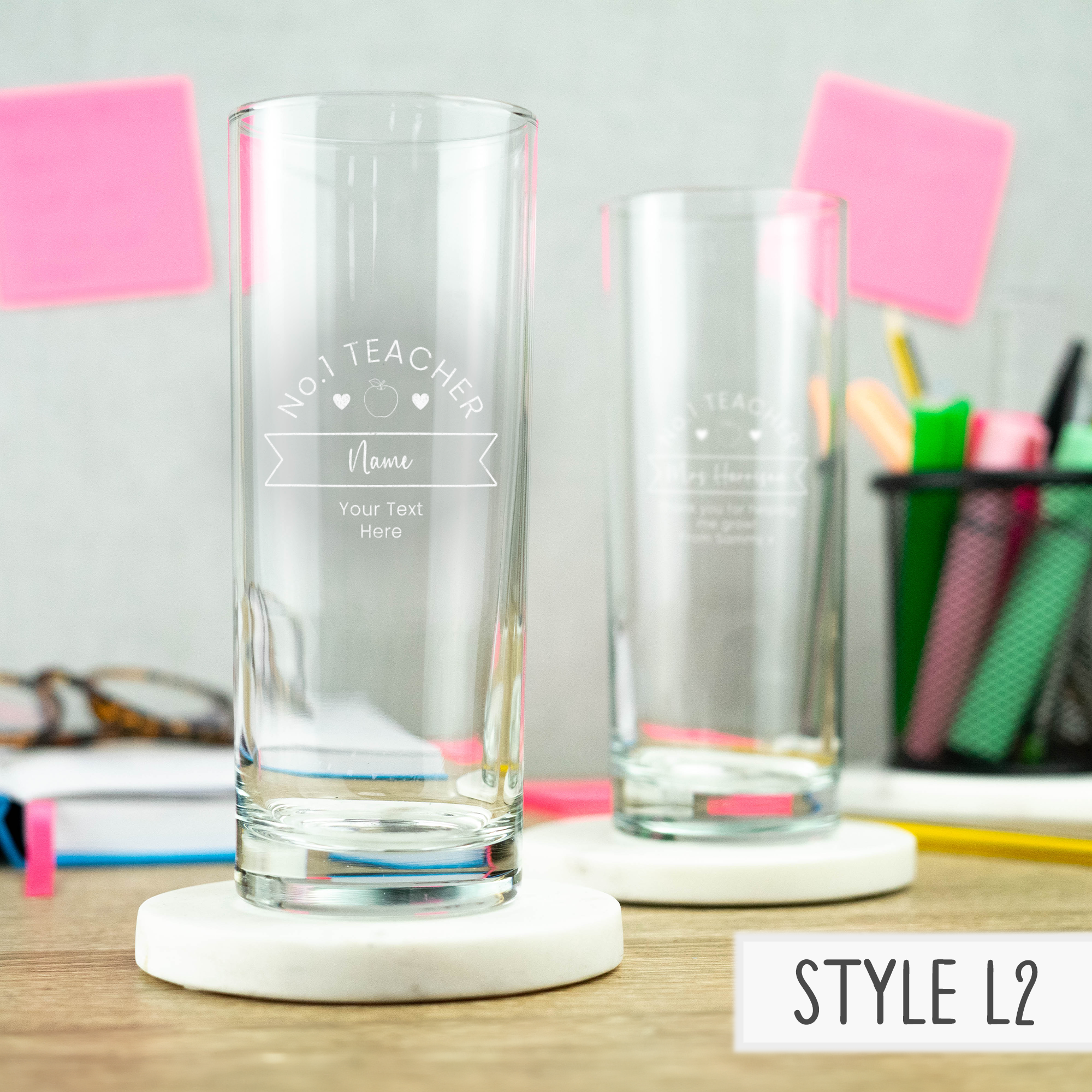 Personalised Engraved Teacher Glass - Pint, Gin, Champagne, Hiball and Glass Mug
