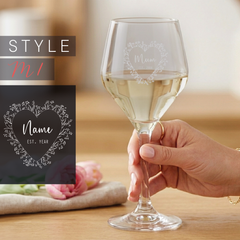 Personalised Mothers Day White Wine Glass