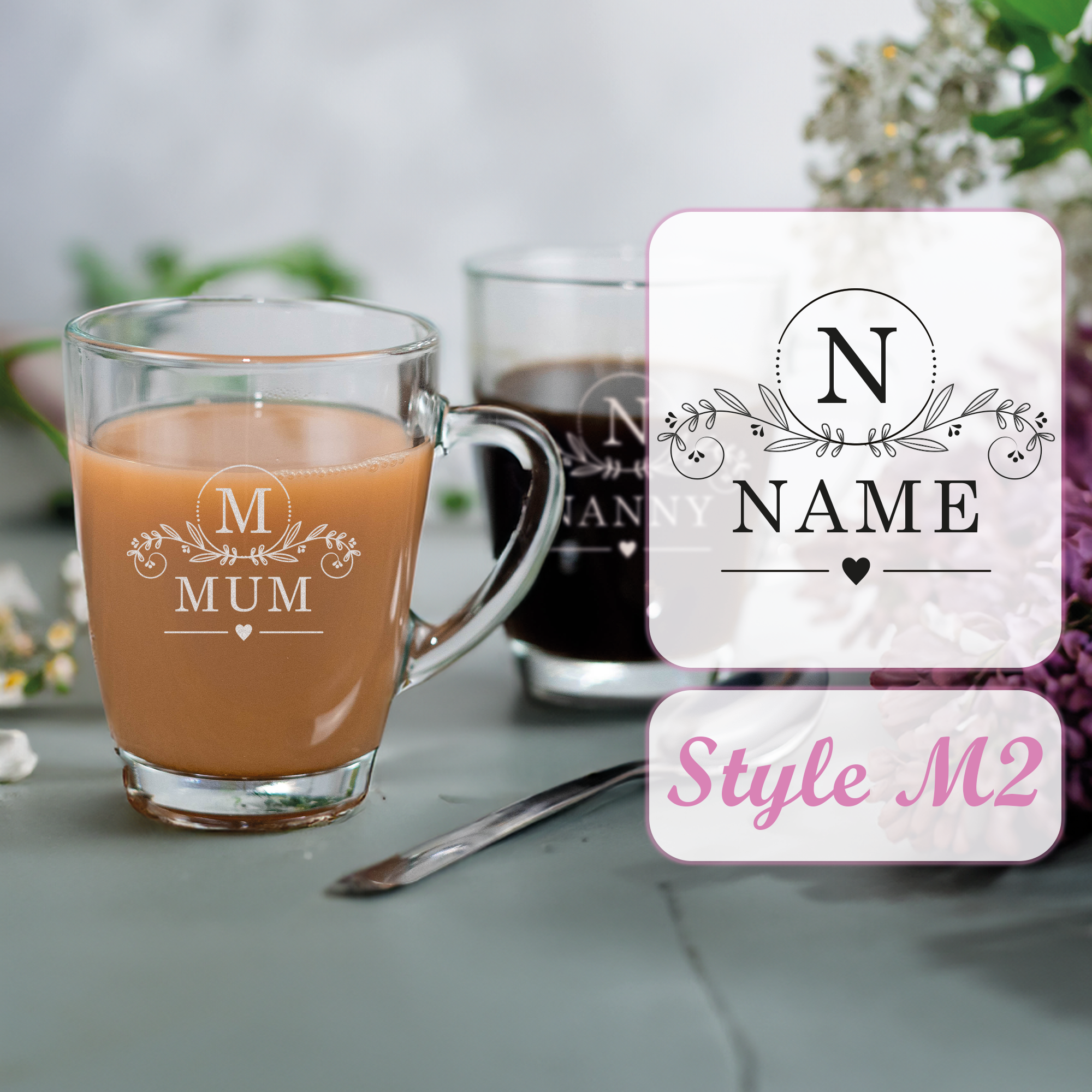 Personalised Engraved Mothers Day Glass Mug