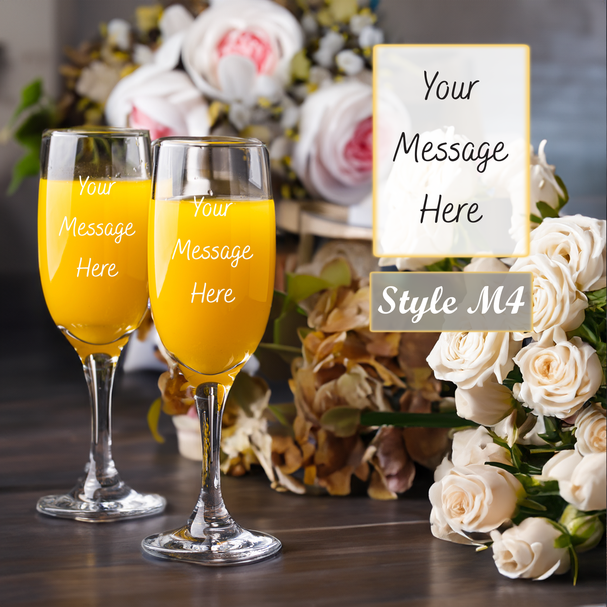 Personalised Engraved Mother's Day Champagne Flute