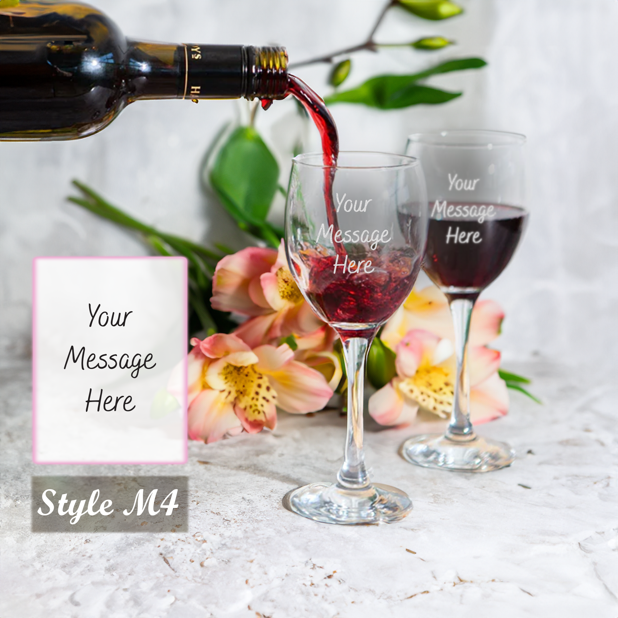 Personalised Engraved Mothers Day Wine Glass
