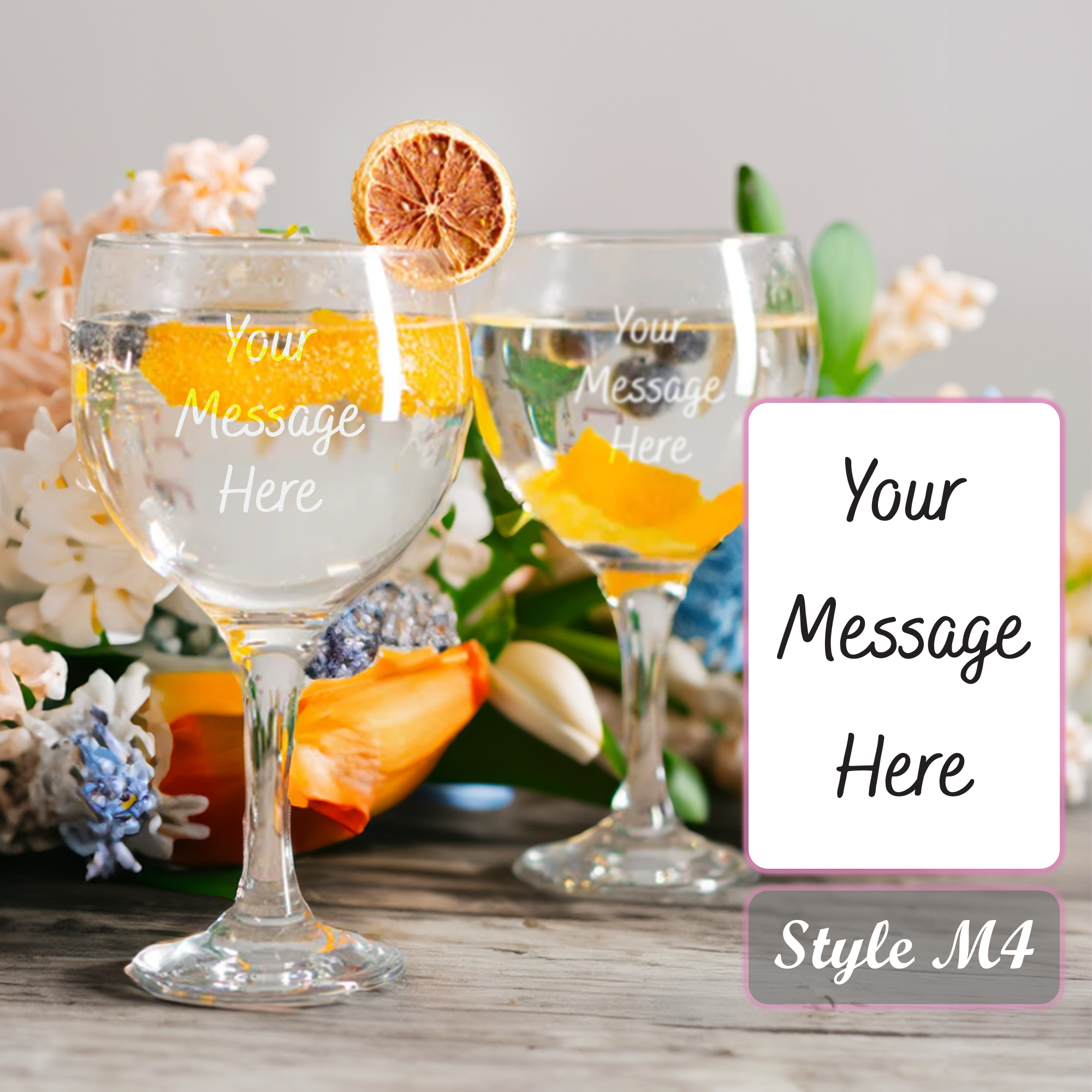 Personalised Engraved Mother's Day Gin Glass