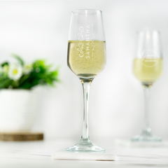Personalised Engraved Angled Champagne Flute