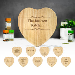 Personalised Engraved Heart Chopping Board