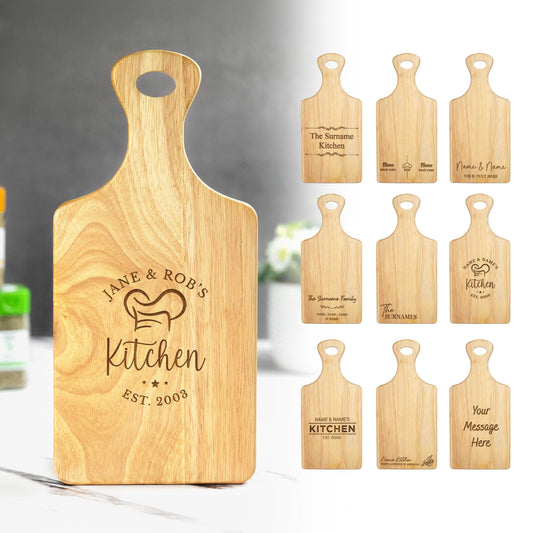 Personalised Engraved Paddle Chopping Board